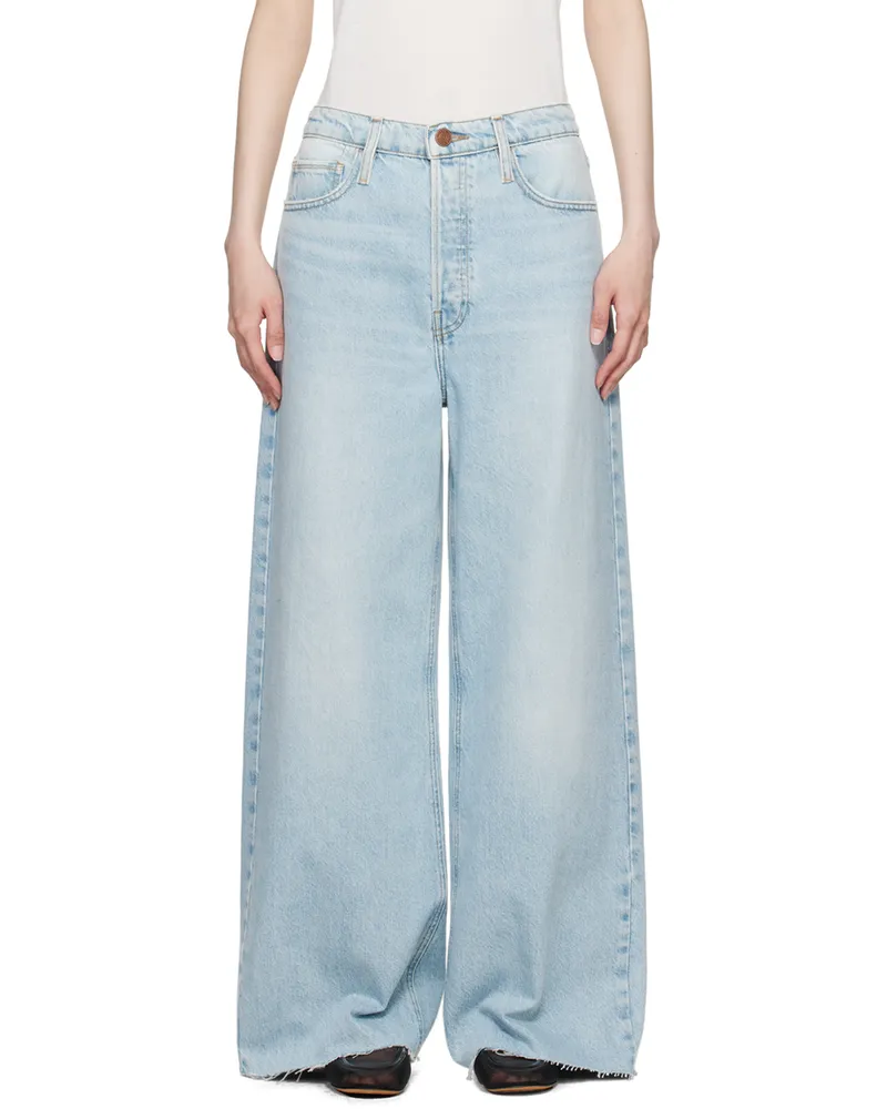 Frame Denim Blue 'Le Low Baggy Wide Leg' Jeans Fizz