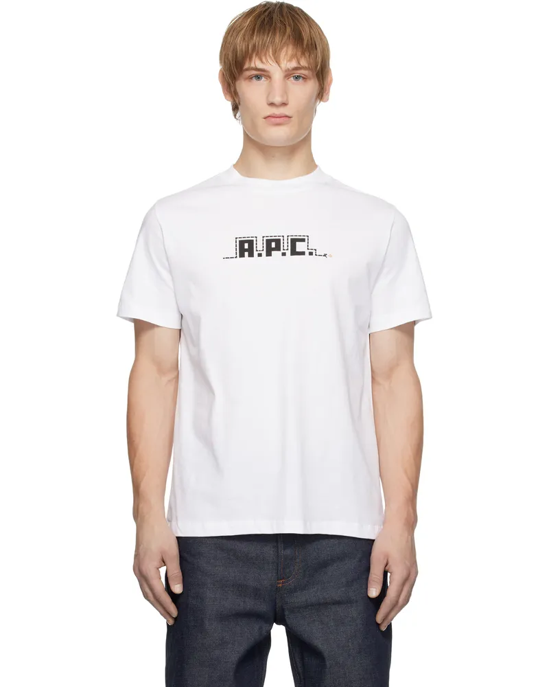 A.P.C. White Snake T-shirt Aab