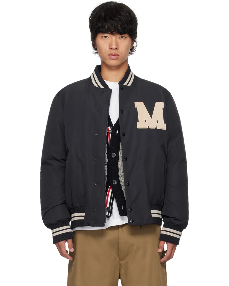 Moncler Navy Lateltin Down Bomber Jacket 74s