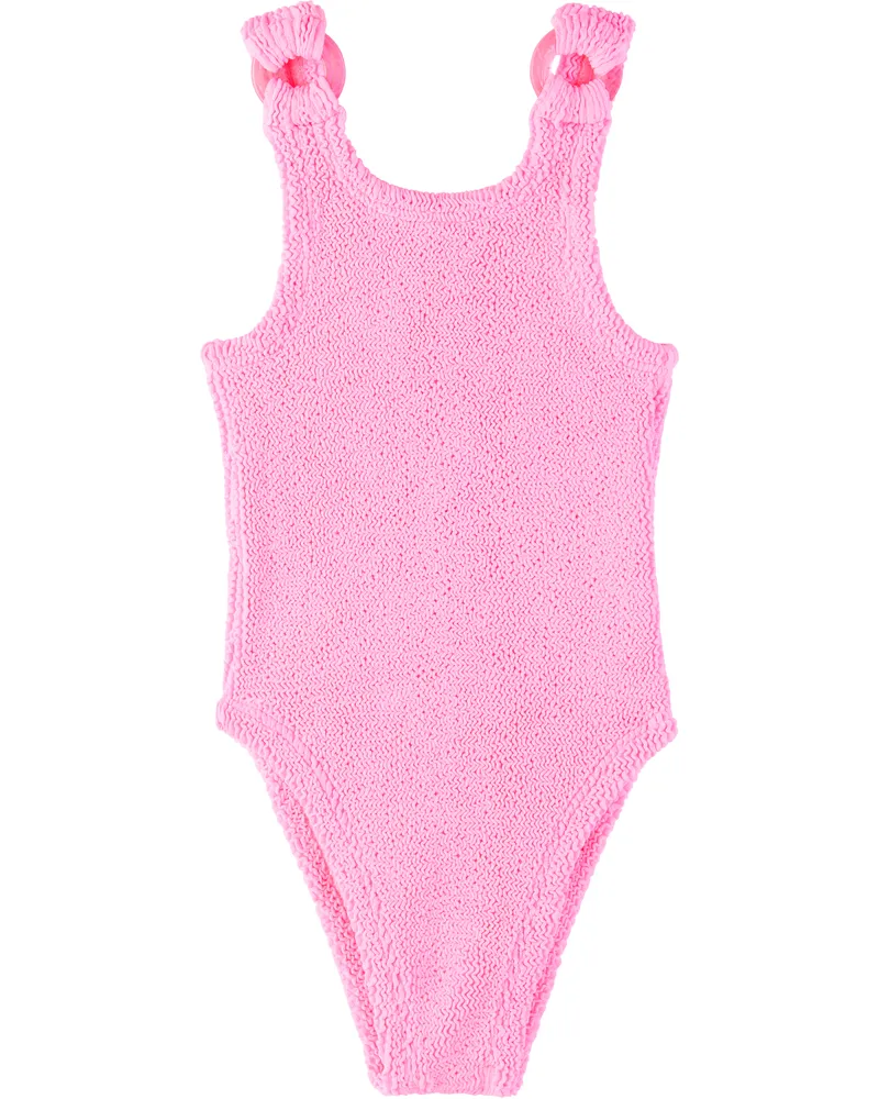 Hunza G Baby Pink Domino Swimsuit Bubblegum