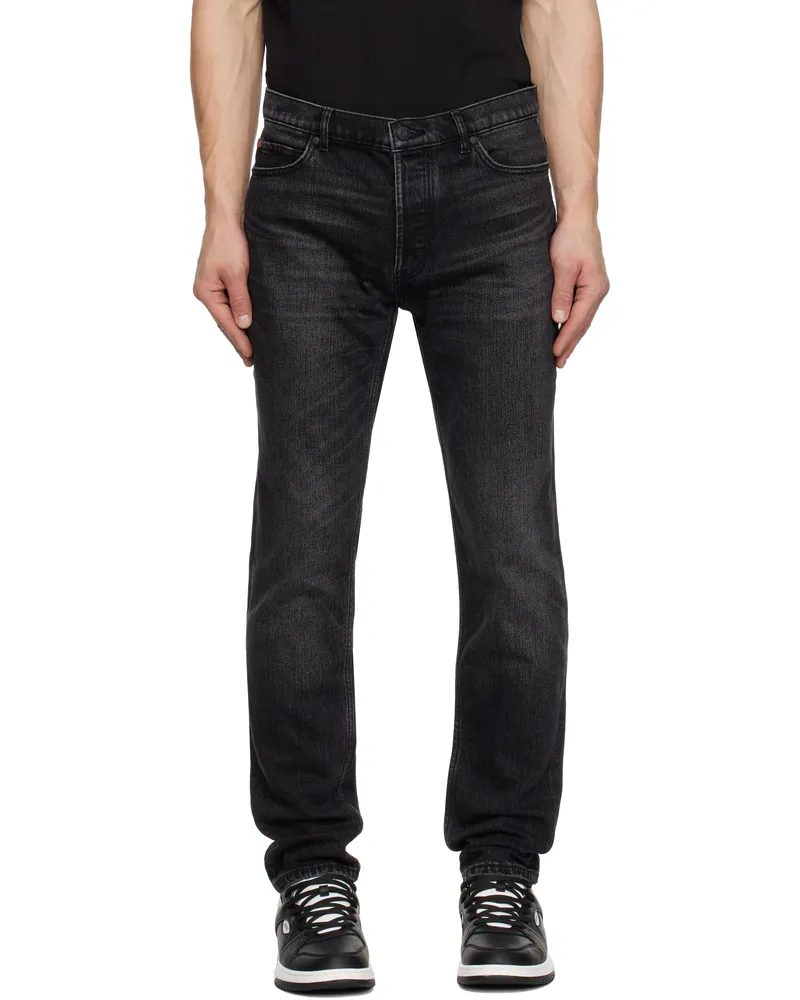 HUGO BOSS Black Tapered Jeans 010-charcoal