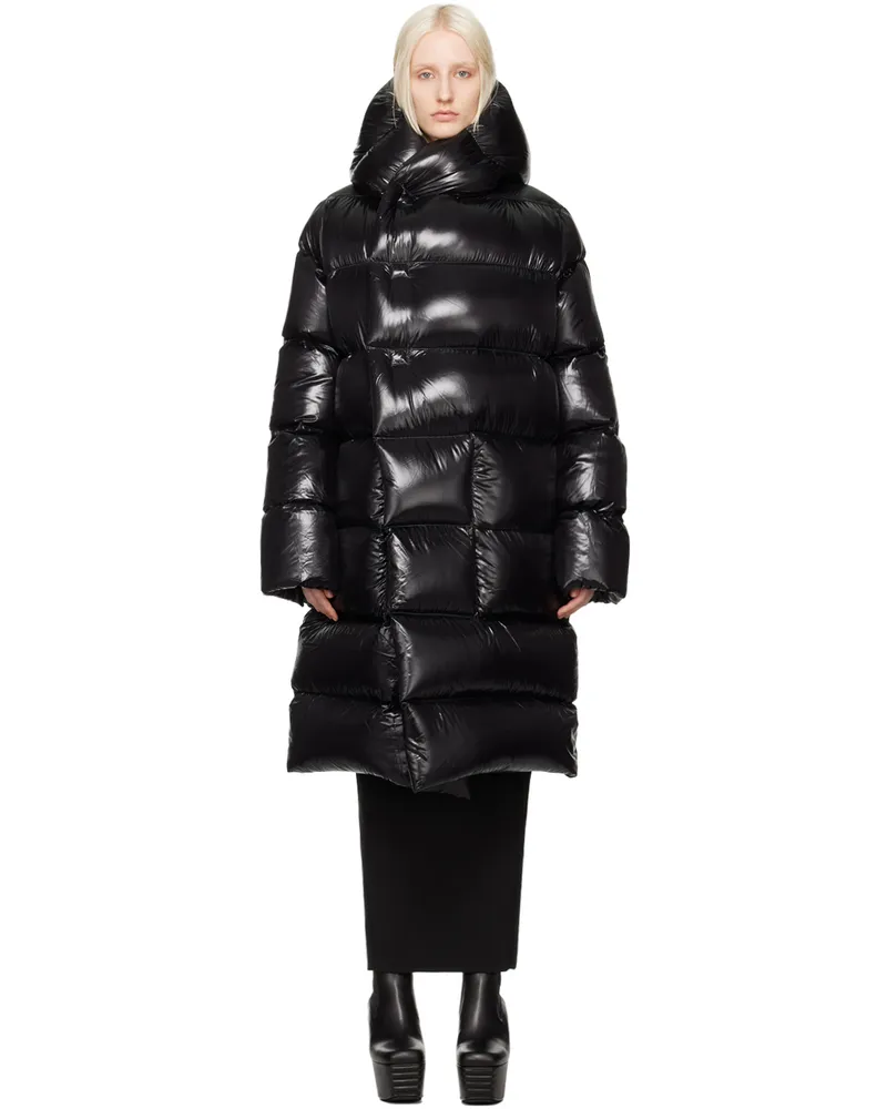 Rick Owens Black Porterville Hooded Liner Down Coat 09