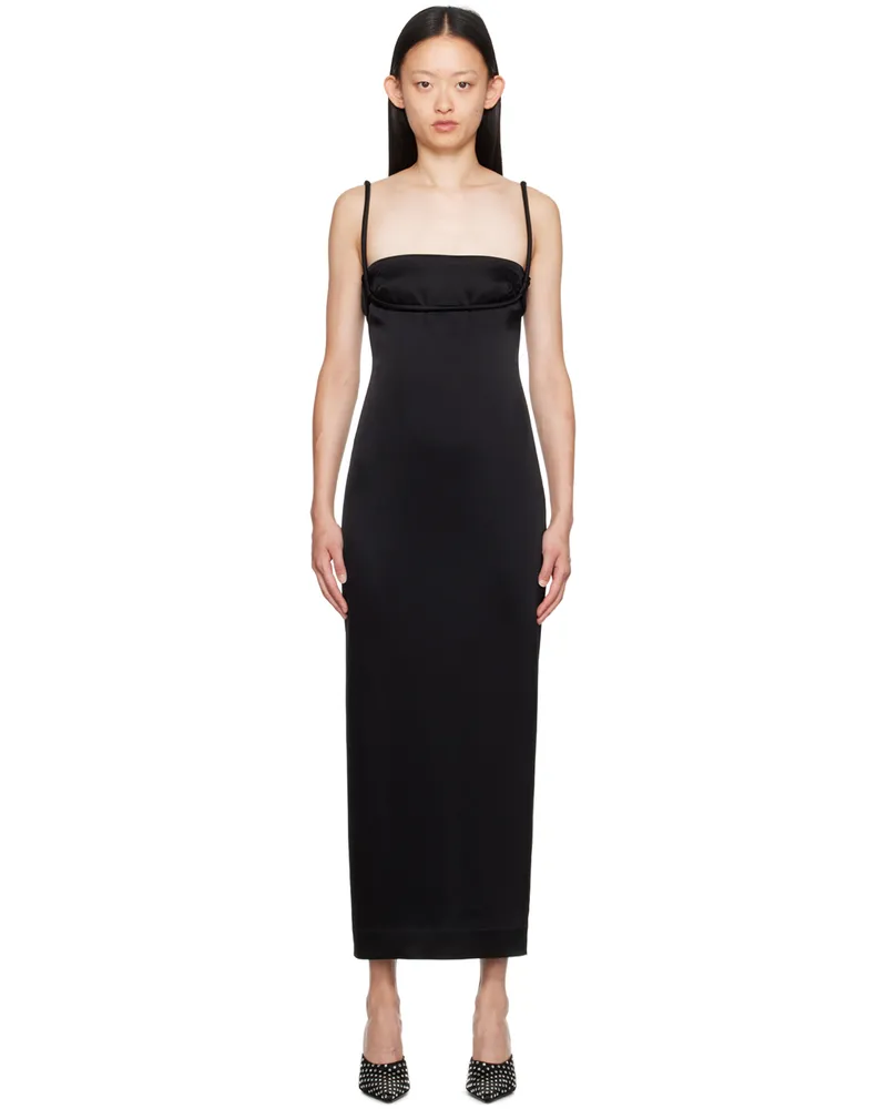 Paris Georgia SSENSE Exclusive Black Talia Maxi Dress Black