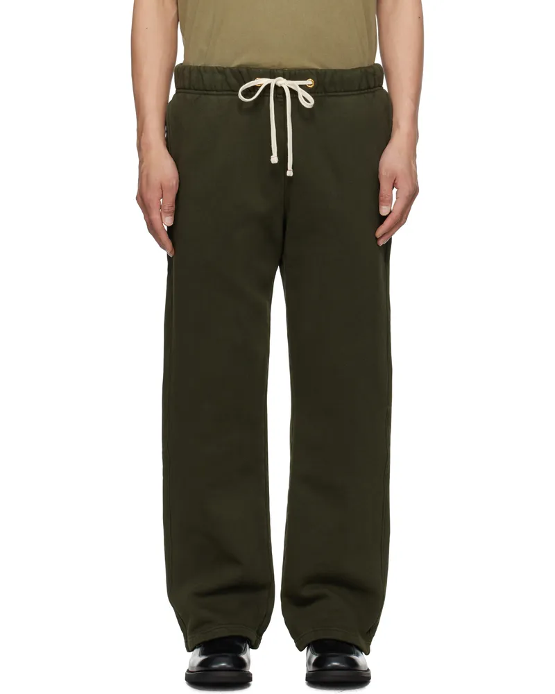 LES TIEN Khaki Heavyweight Classic Sweatpants Washed