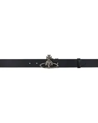 Vivienne Westwood Black Orb Buckle Belt Aw24-n401