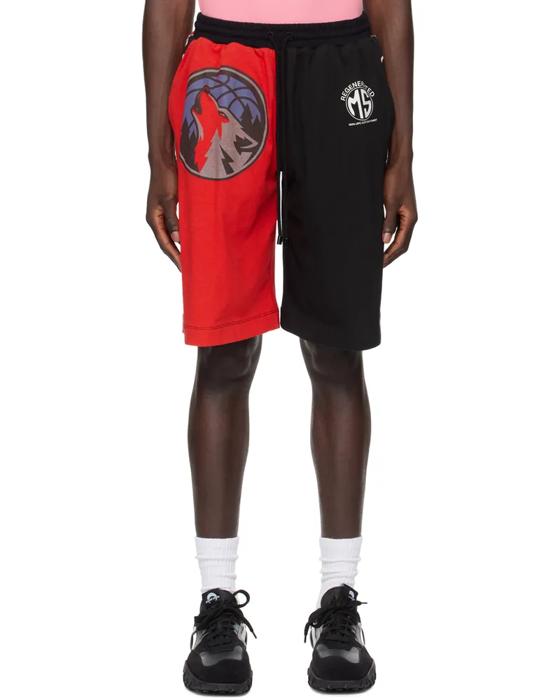 Marine Serre Red & Black Graphic Shorts Rd10