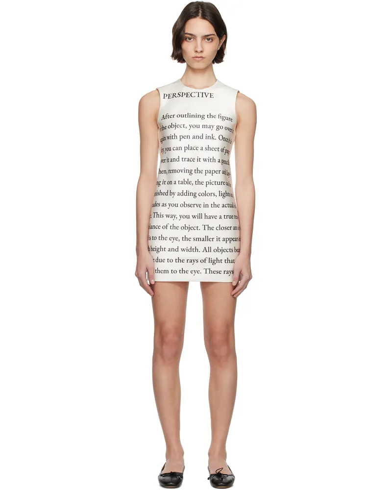 J.W.Anderson Off-White Text Print Shift Minidress 006