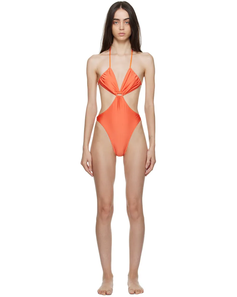 DOS SWIM SSENSE Exclusive Orange Kisa One-Piece Naranja