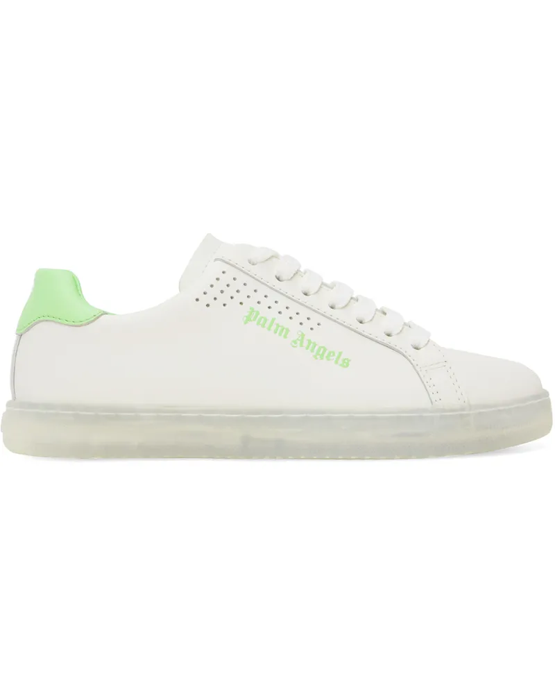 Palm Angels White & Green Palm One Sneakers White