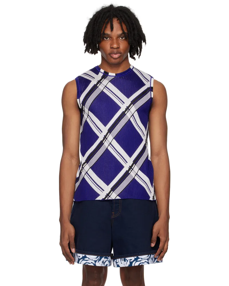 Burberry Blue Check Tank Top Knight