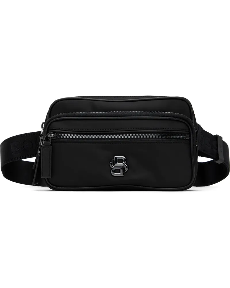 HUGO BOSS Black Twill Double B Monogram Belt Bag 001-Black