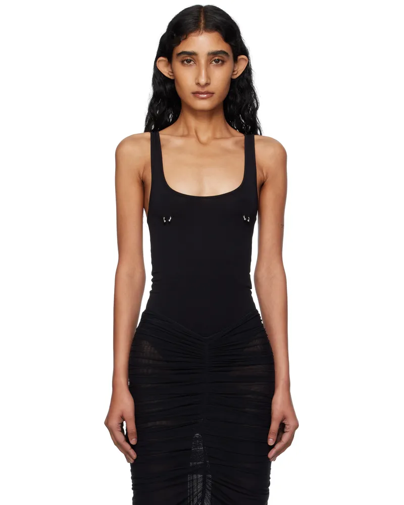 Thierry Mugler Black Pierced Tank Bodysuit 1999