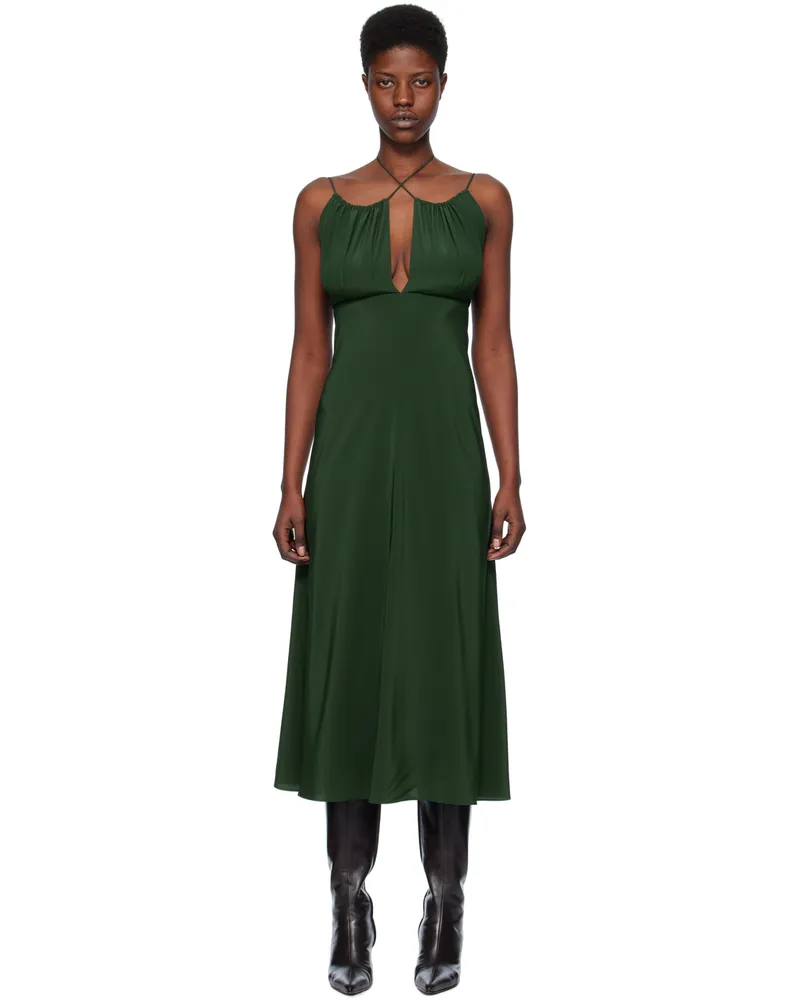 Totême Green Gathered Maxi Dress 136