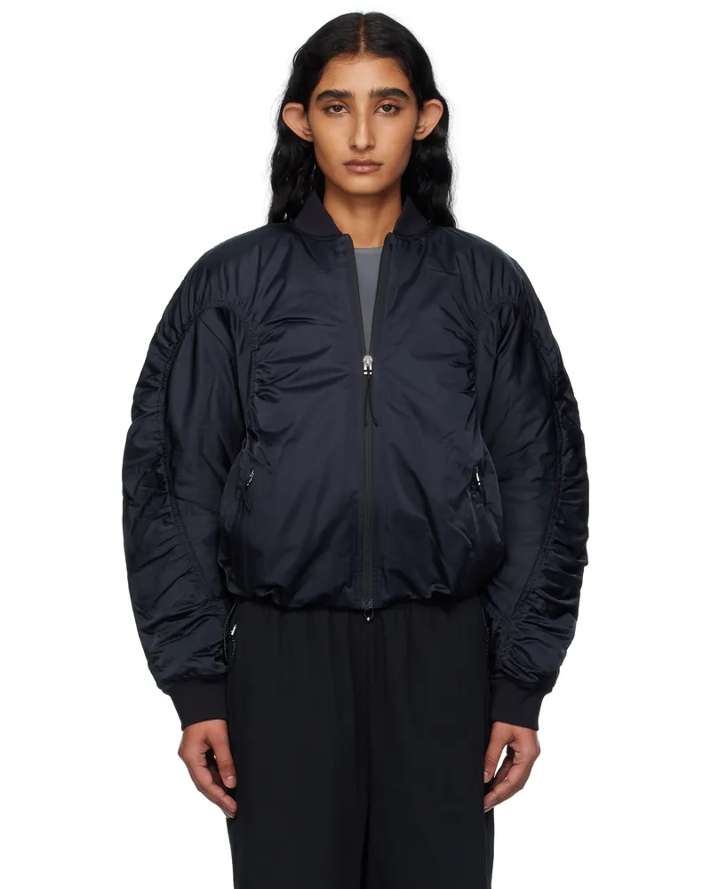 ON Black Varsity Bomber Jacket 1wf31110553
