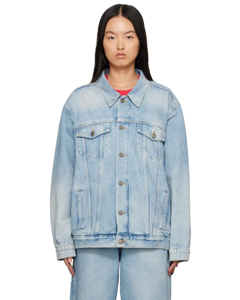 Marc Jacobs Blue 'The Denim Trucker Jacket' Denim Jacket 474