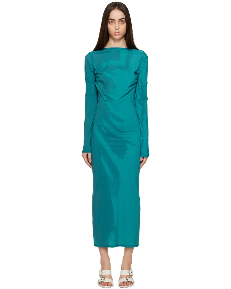 ioannes Blue Kylie Midi Dress Moroccan