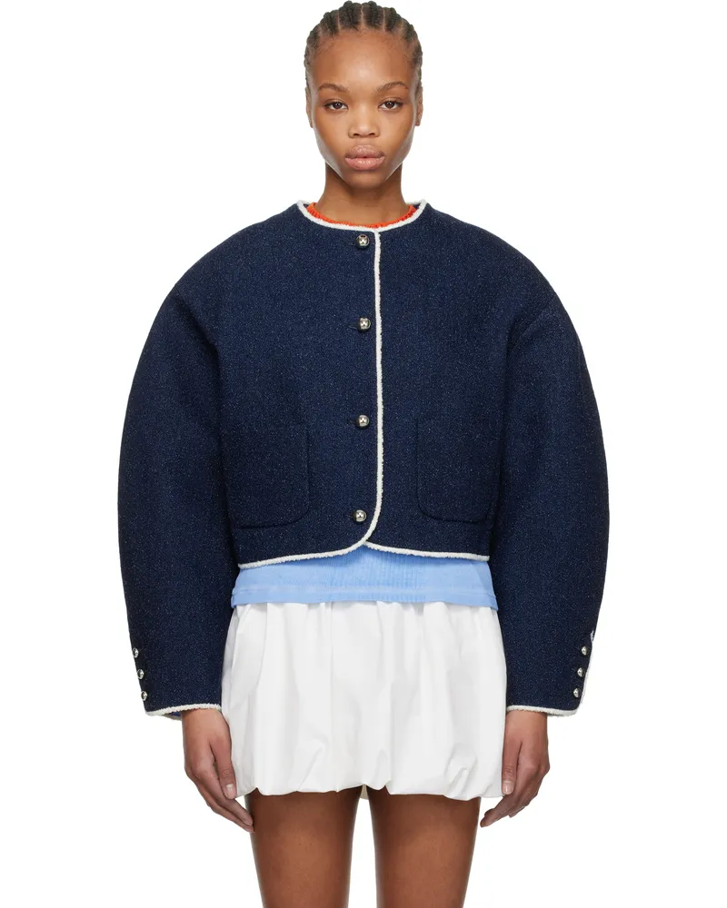 MSGM Blue Patch Pocket Denim Jacket 88