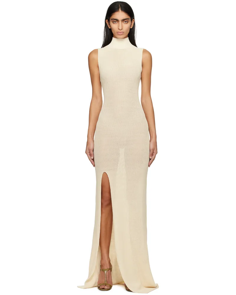 Aya Muse Off-White Berin Maxi Dress Cream