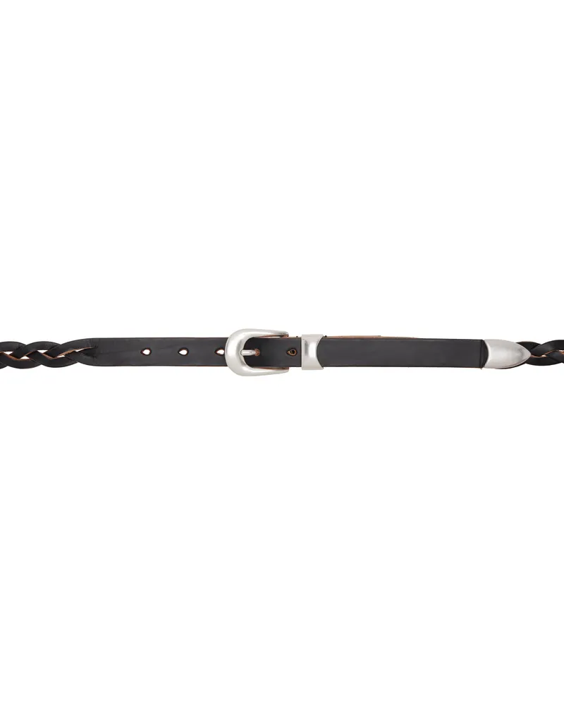 Our Legacy Black 2 CM Braided Belt Black