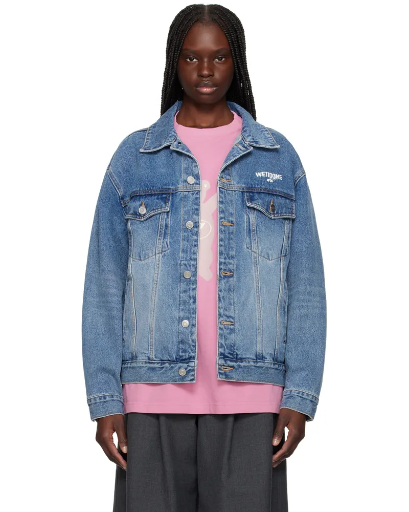 WE 11 DONE Blue '1506' Trucker Denim Jacket Blue