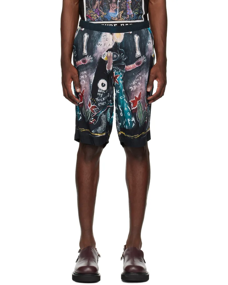 ENDLESS JOY Multicolor Above Snakes Shorts Multi