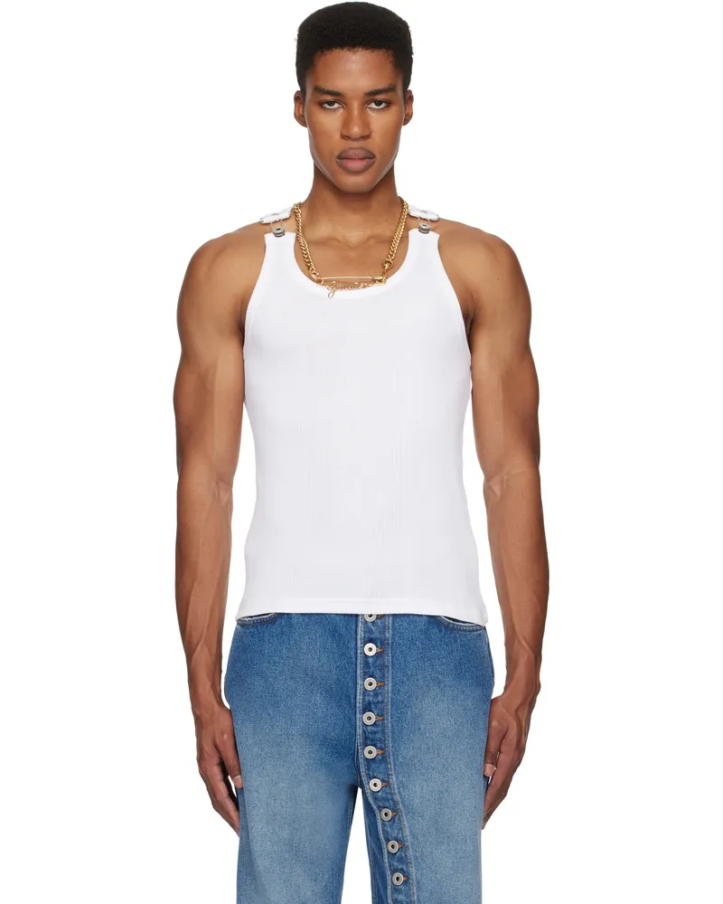Jean Paul Gaultier White 'The Straps' Tank Top 01-white