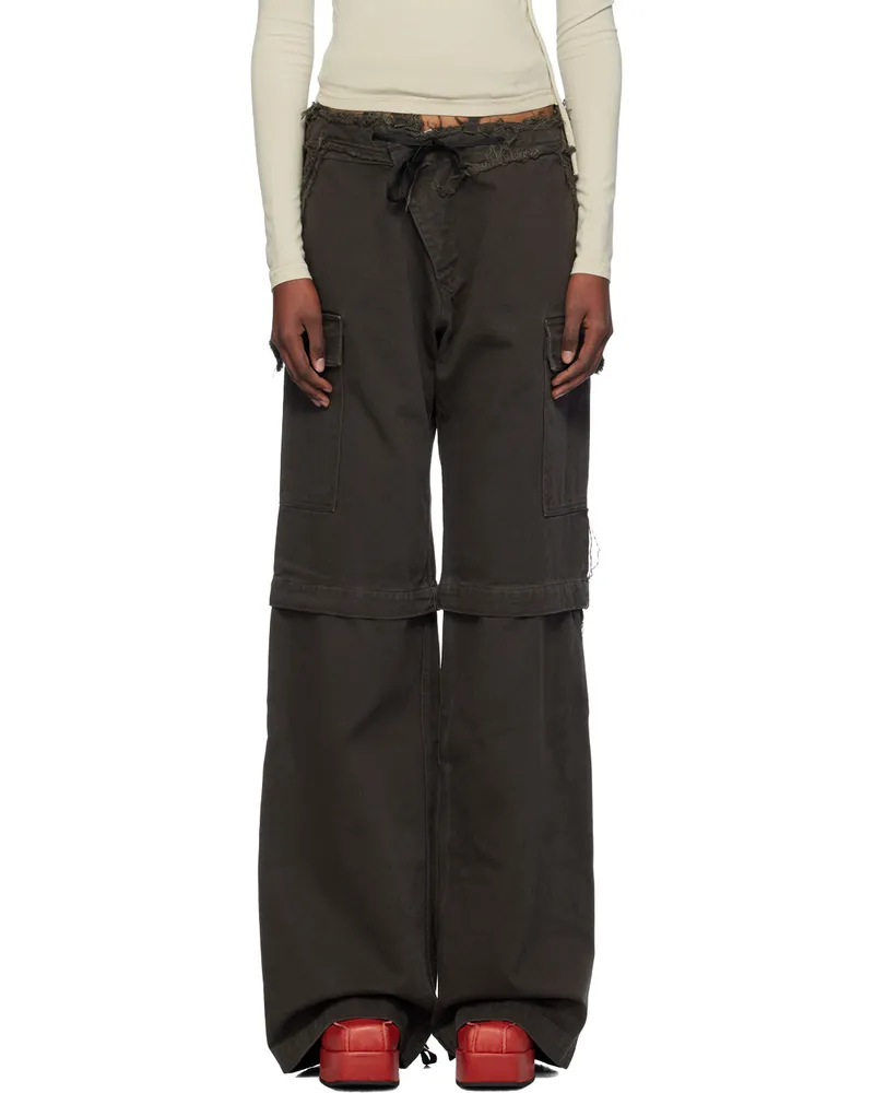OTTOLINGER Brown Baggy Cargo Pants Drk