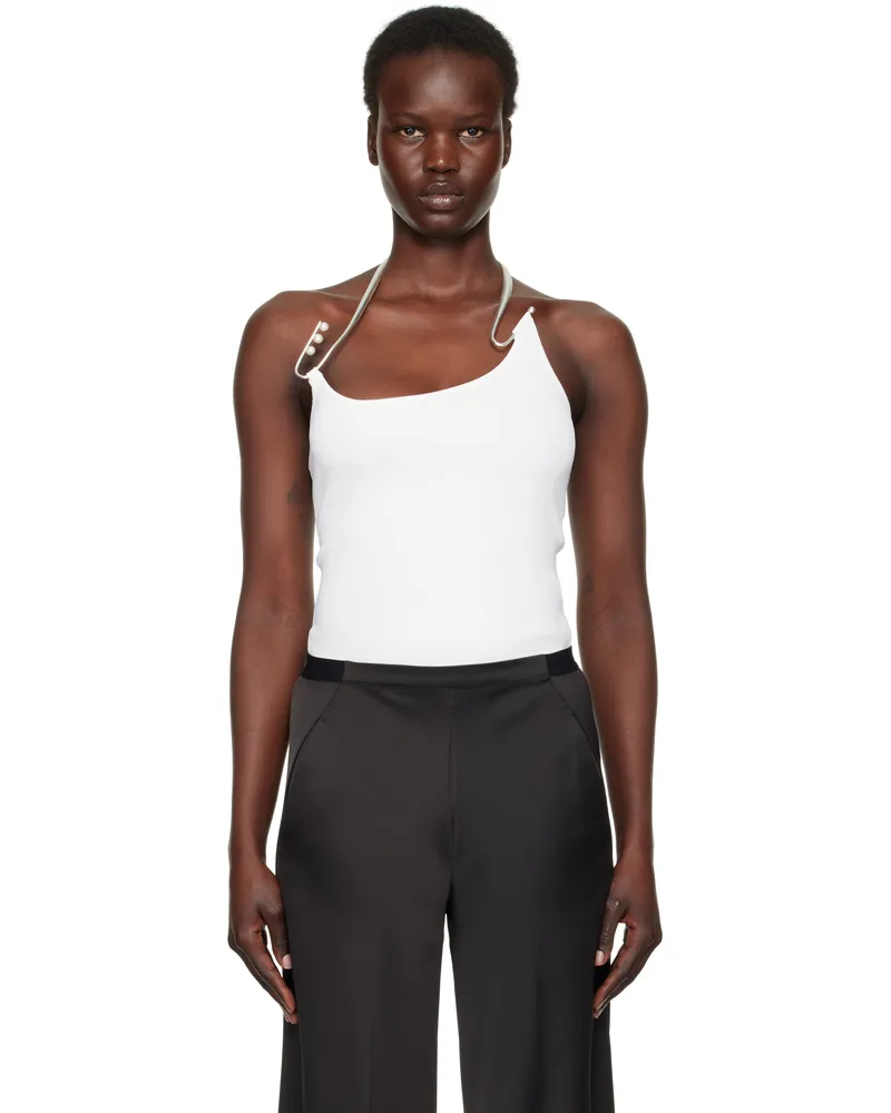 Christopher Esber White Levitate Knit Tank Top White