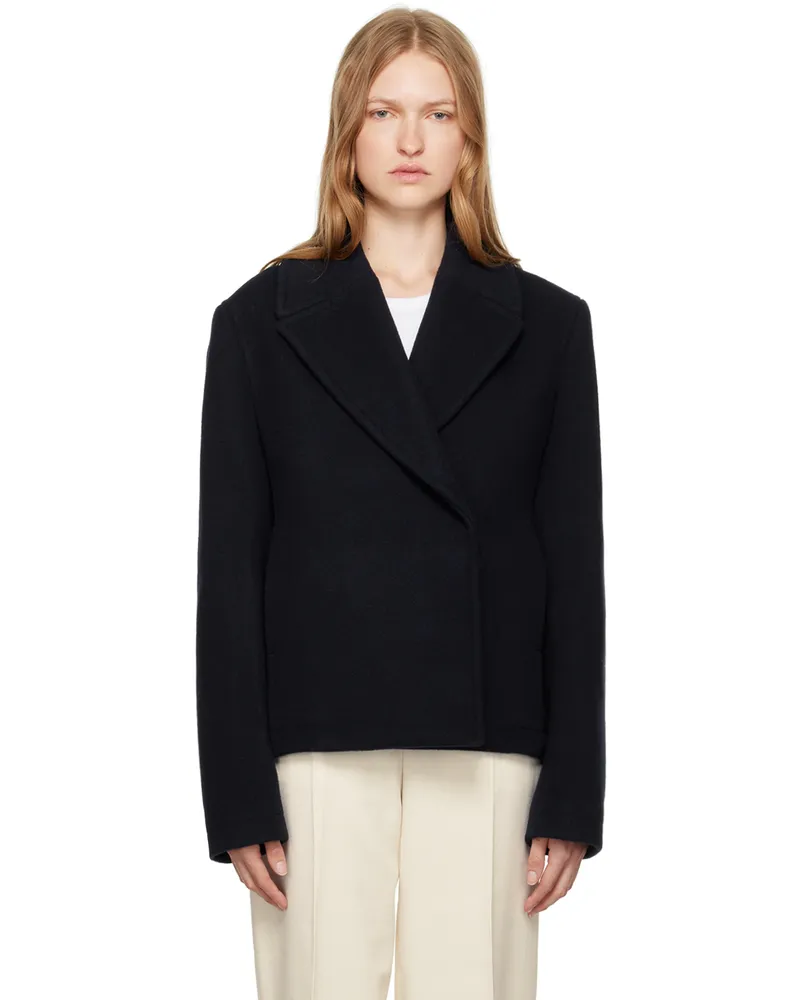 Totême Navy Cropped Jacket Navy