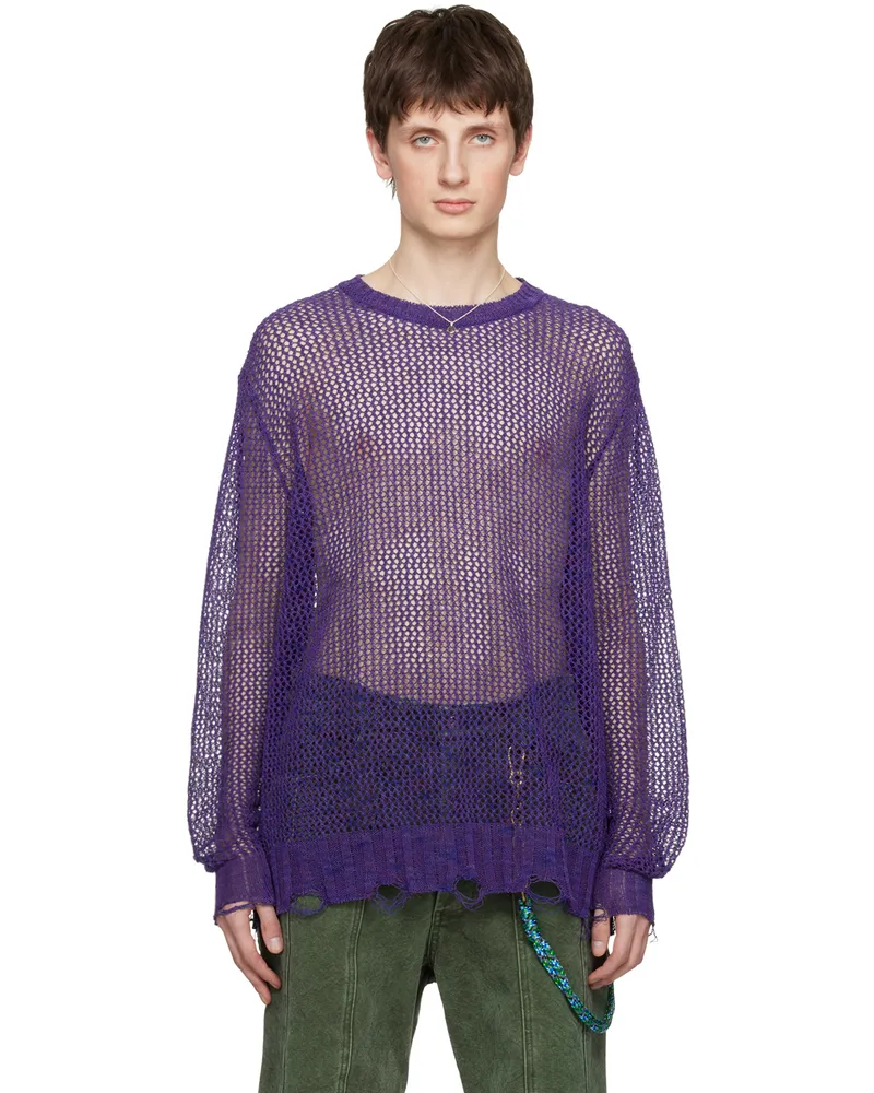 Song For The Mute Purple Oversized Sweater Violet