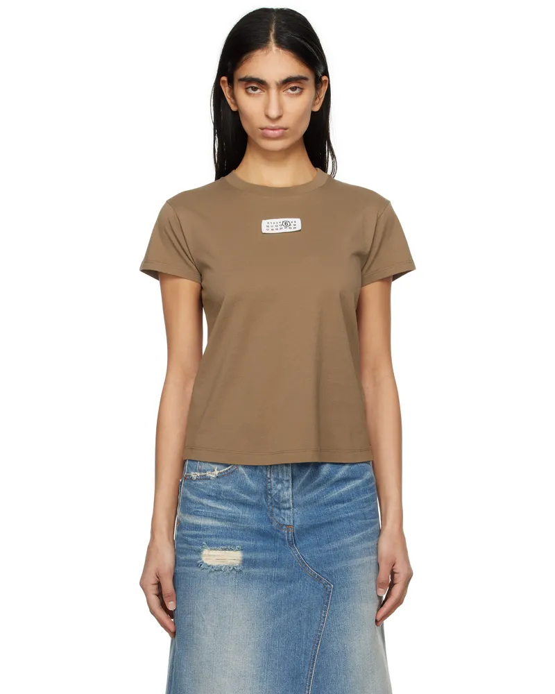 Maison Margiela Brown Logo Patch T-Shirt 134
