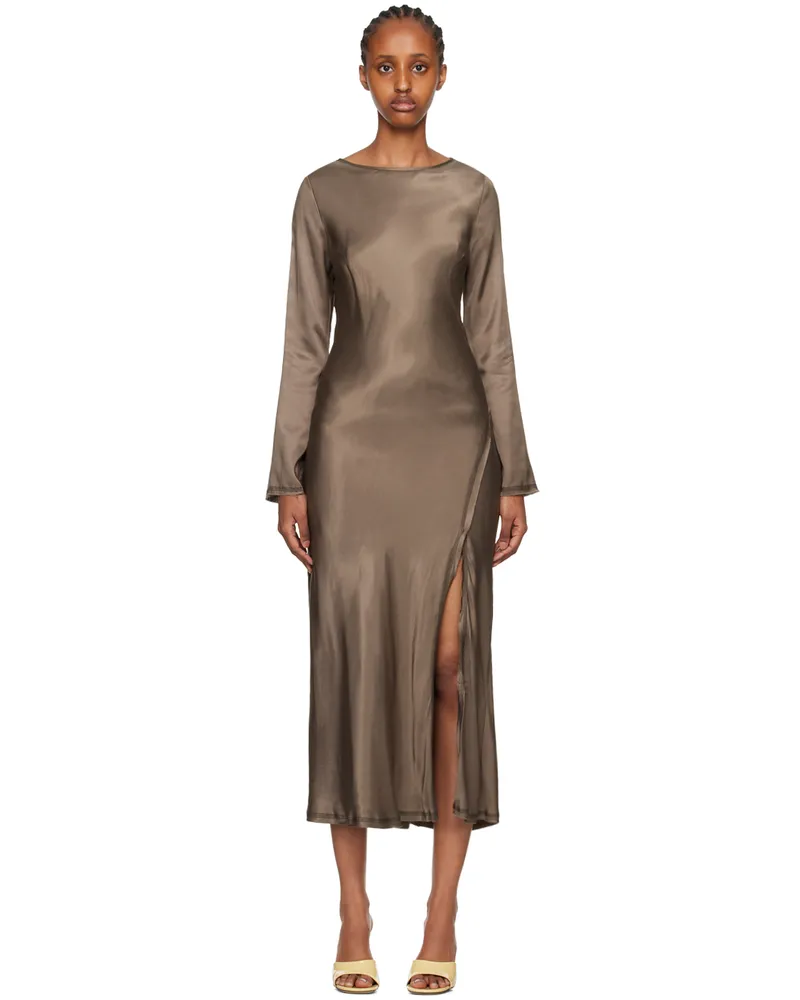 bec & bridge Brown Kai Maxi Dress Pewter