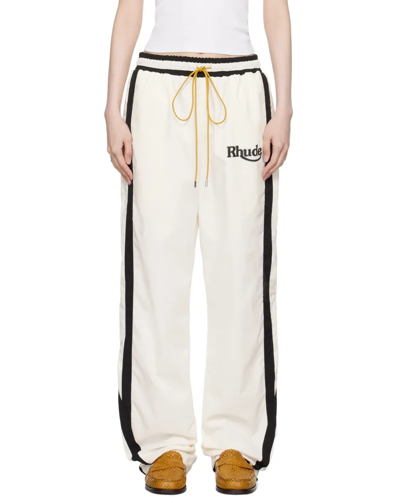 RHUDE Off-White & Black Ski Track Pants 0128