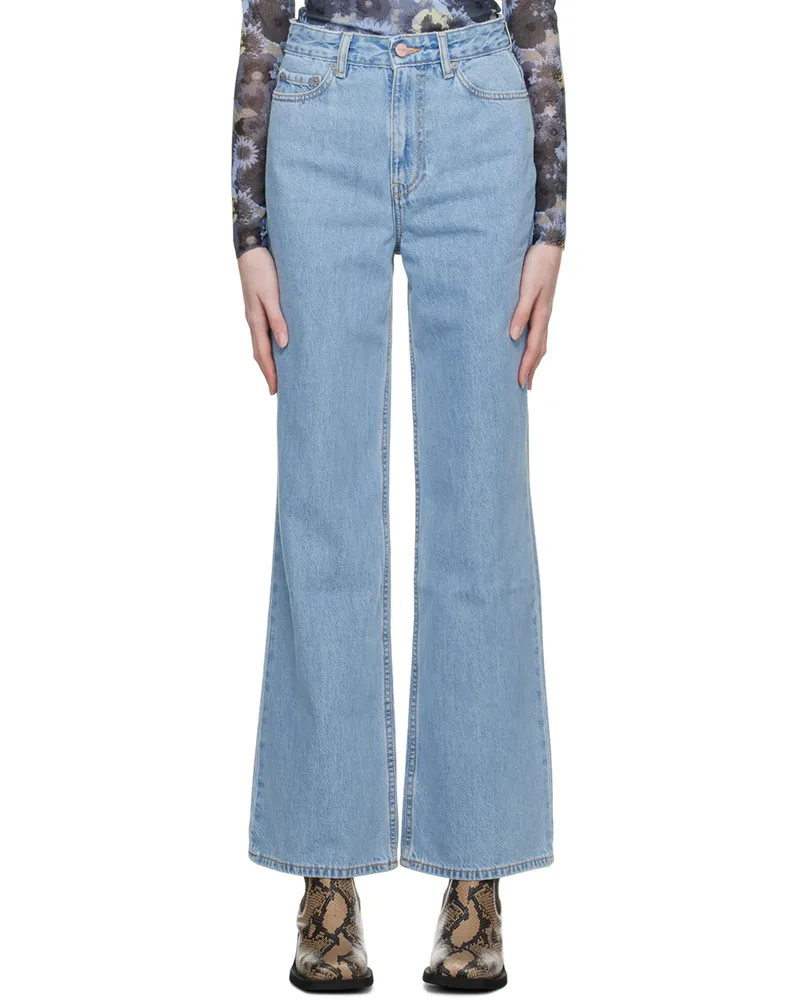 Ganni Blue Mangy Jeans 564