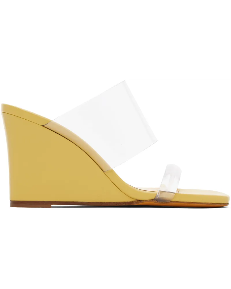 Maryam Nassir Zadeh Yellow Olympia Wedge Heeled Sandals Mousse