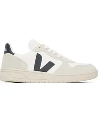 VEJA White & Navy V-10 B-Mesh Sneakers White_nautico