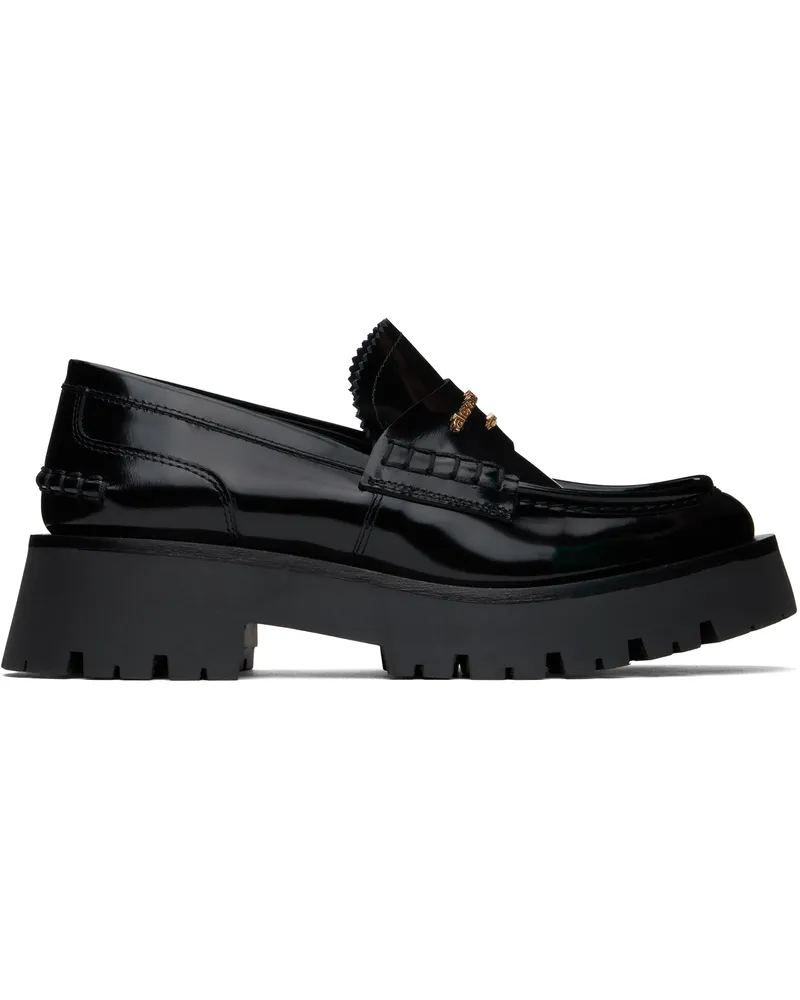 Alexander Wang Black Carter Mid-Heel Lug Loafers Black