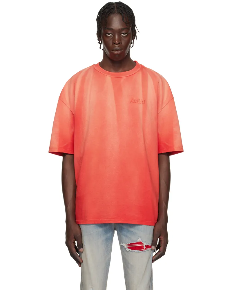 Amiri Red Vintage 'Amiri' Oversized T-shirt Varsity
