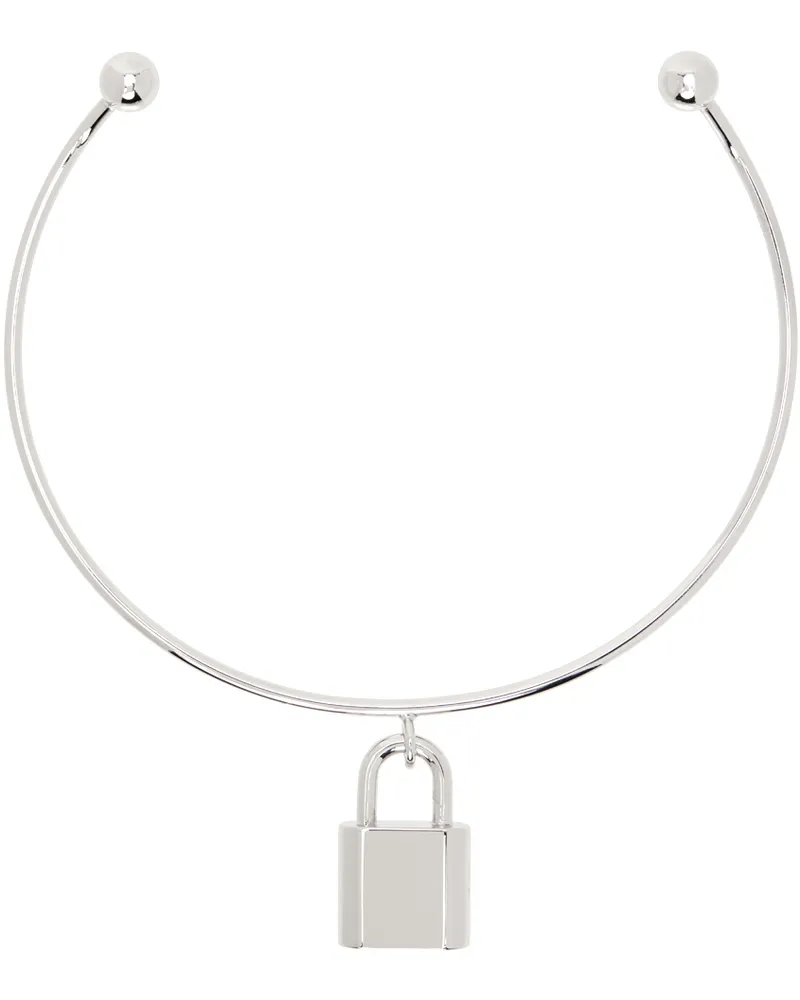 Acne Studios Silver Padlock Choker Aae