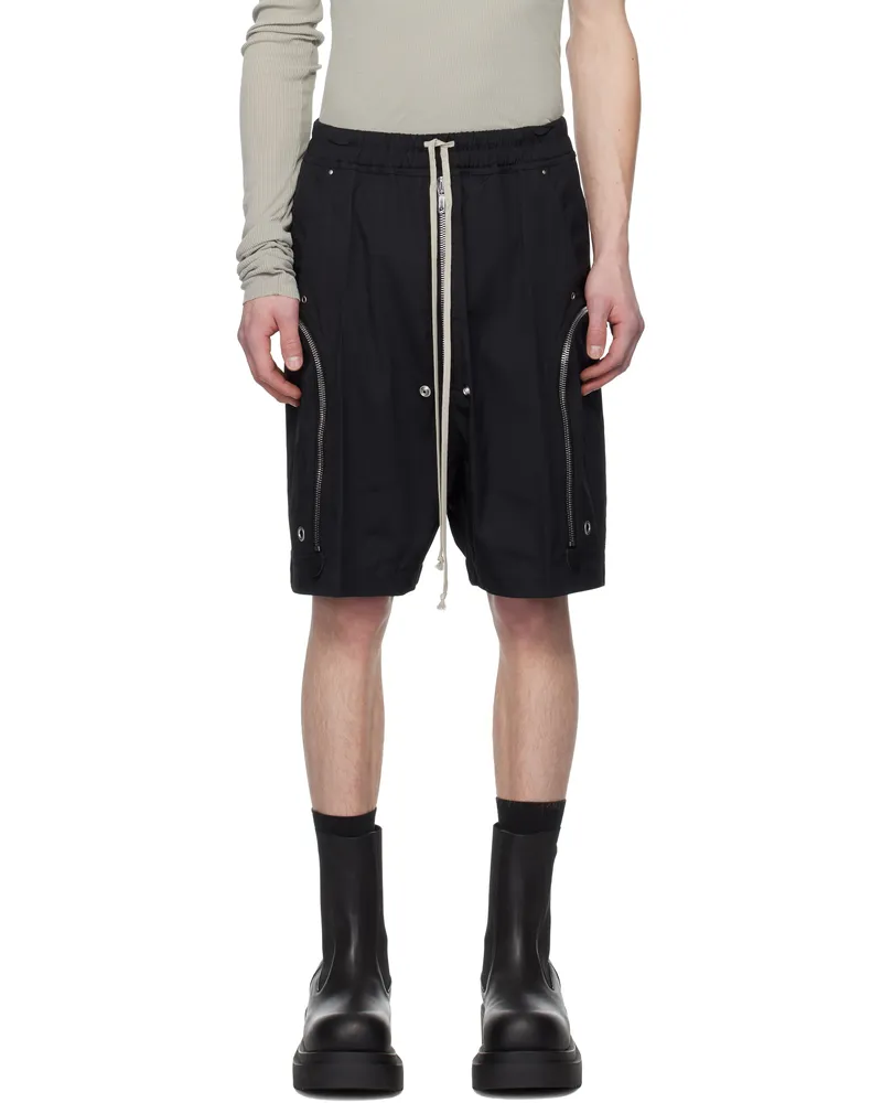 Rick Owens Black Hollywood Heavy Bauhaus Bela Shorts 09