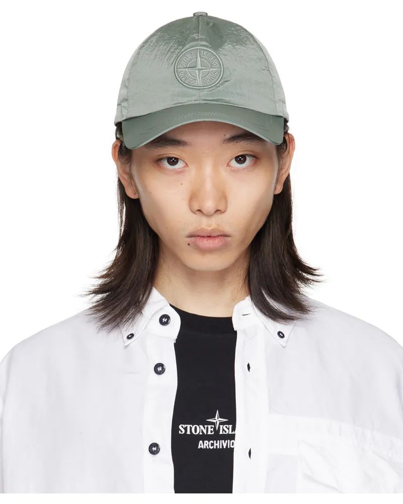 Stone Island Gray Nylon Metal Cap V0066