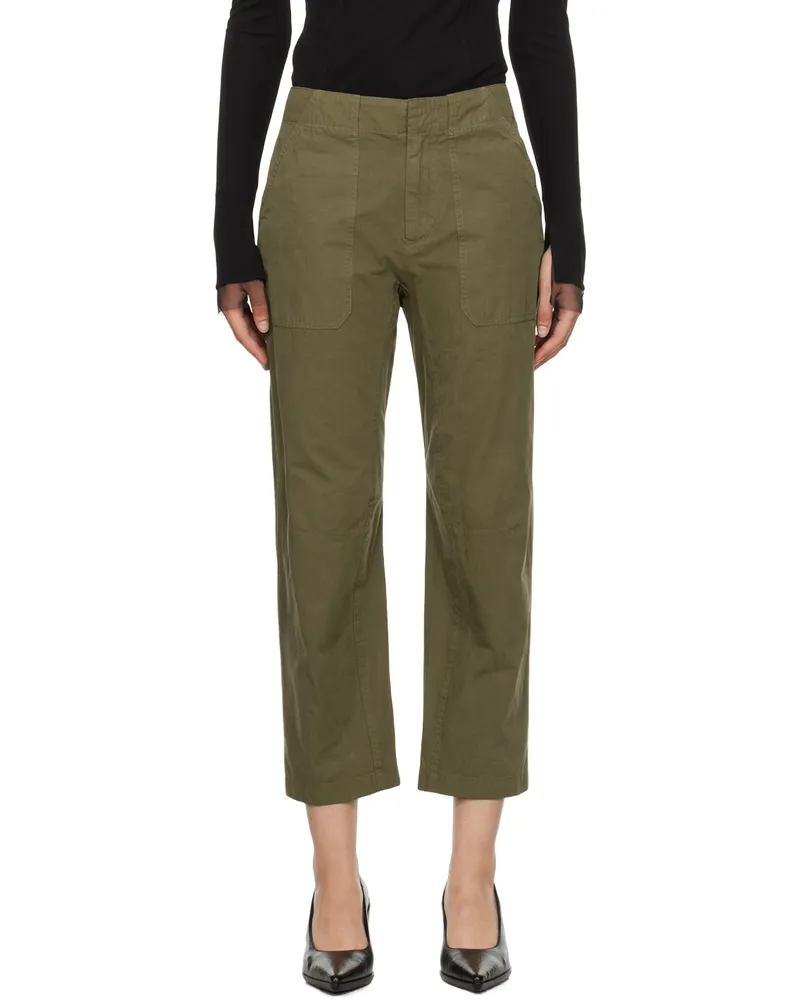 Rag & Bone Khaki Leyton Trousers Olive