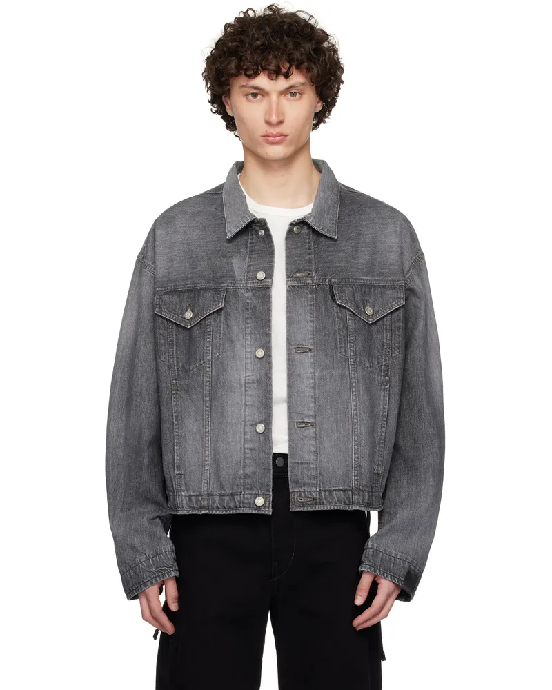 N.HOOLYWOOD Black Faded Denim Jacket Black
