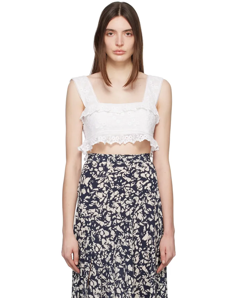 Isabel Marant White Mecelia Tank Top 20wh
