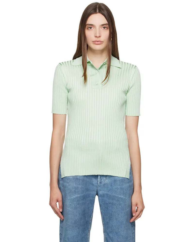 Jil Sander Green Vented Polo 334