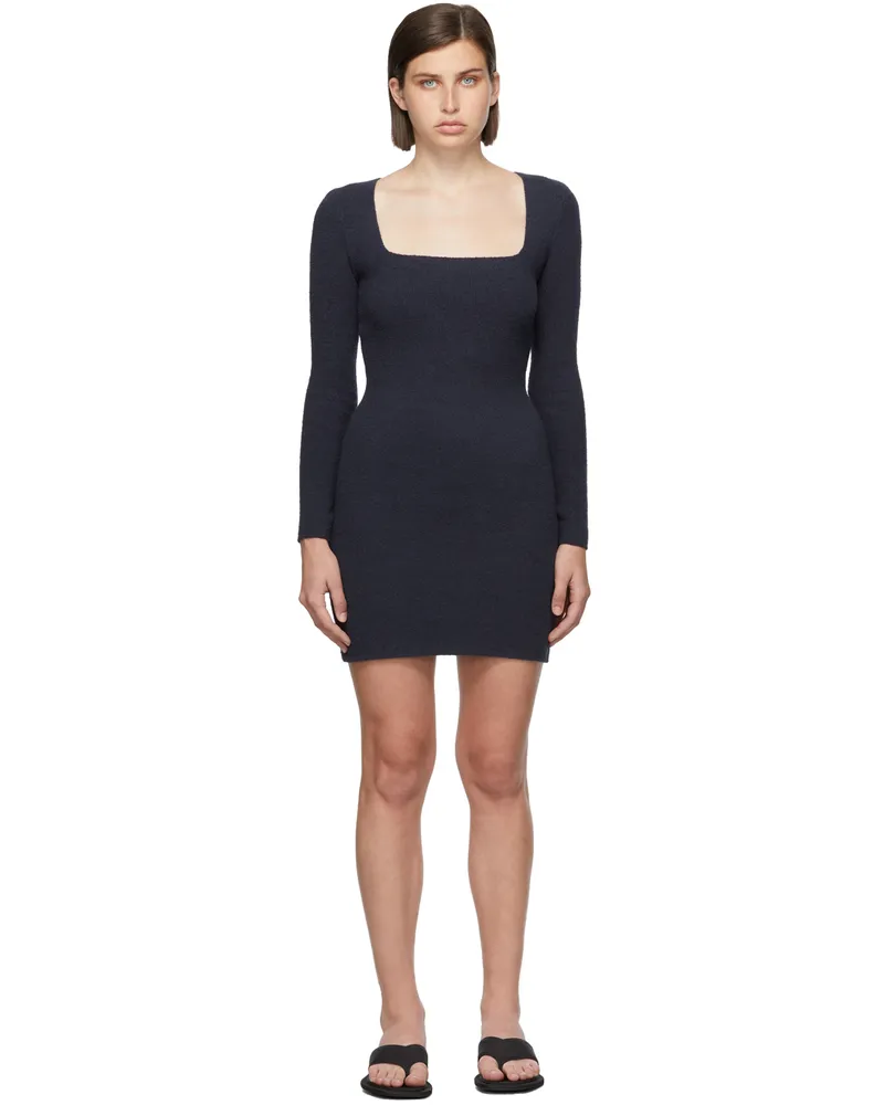 Nanushka Navy Leah Dress Navy