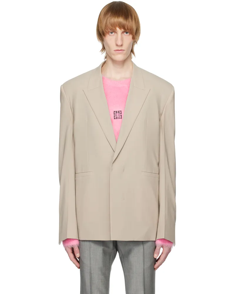 Givenchy Gray Oversized Blazer 099-stone