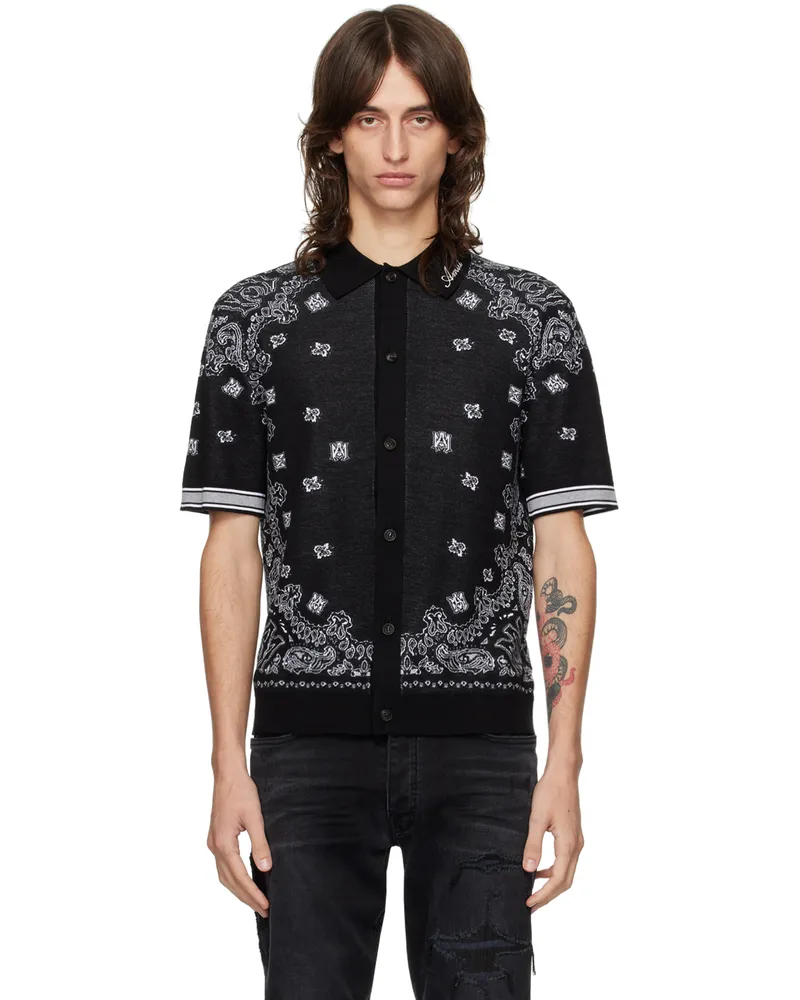 Amiri Black Bandana Shirt Black