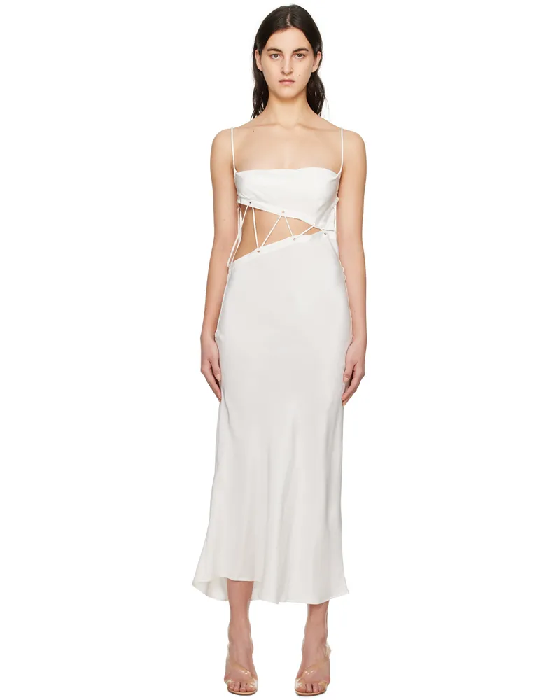Christopher Esber White Disconnect Midi Dress White