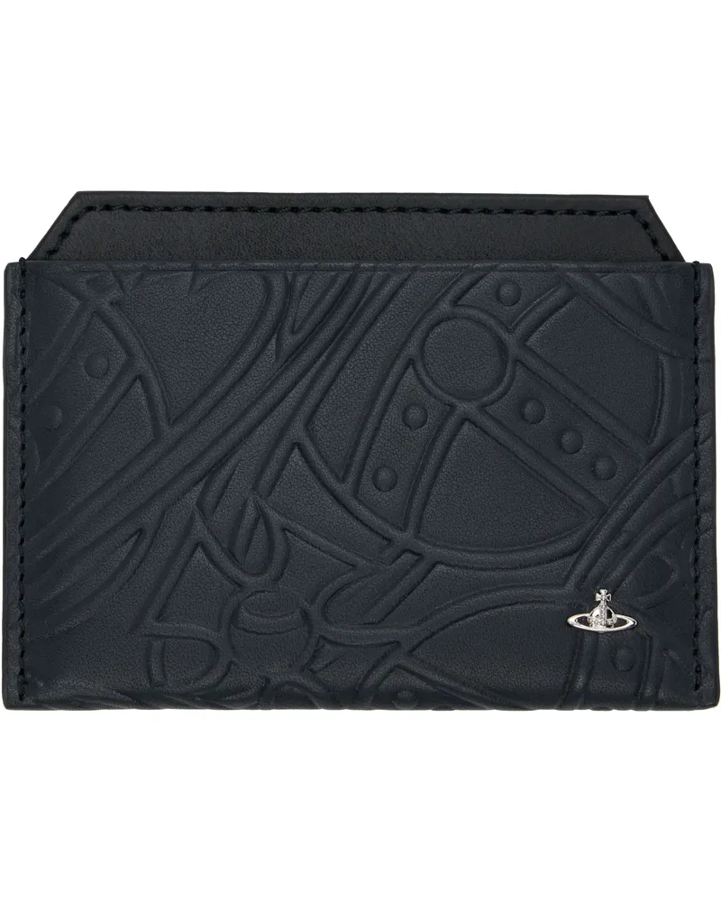 Vivienne Westwood Black Flat Card Holder Ss25-n401